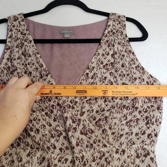 Ann Taylor Silk Dress animal print size 8 - Picture 7 of 12